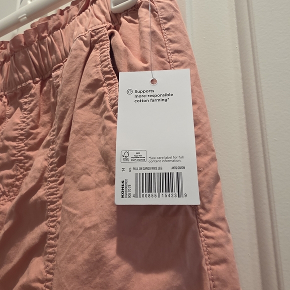 Kids Pink Cargo Pants - Picture 3 of 5